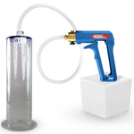 LeLuv Maxi Blue Handle Clear Hose | Penis Pump 9"/12" Length | WIDE FLANGE Cylinder