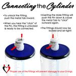 LeLuv® Ultima Penis Pump - Rubber Grips, Clear Hose with Wide Flange Cylinder - Choose Length & Diameter