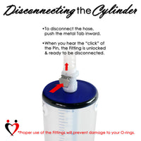 Penis Pump Cylinder with WIDE Flange | 9" or 12" Length, 1.75"-2.50" Diameter