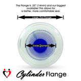 Ultima Brass Blue Rubber Grip, Clear Hose, Penis Pump 9"/12" Length | Choose WIDE FLANGE Cylinder