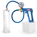 LeLuv Maxi Penis Pump | Blue/Purple Handle, Silicone Hose, No Gauge | Round Flange Cylinder