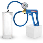 LeLuv Maxi Penis Pump | Blue/Purple Handle, Silicone Hose, No Gauge | Round Flange Cylinder
