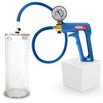 LeLuv Maxi Penis Pump | Blue/Purple Handle, Silicone Hose, No Gauge | Round Flange Cylinder