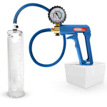 LeLuv Maxi Penis Pump | Blue/Purple Handle, Silicone Hose, No Gauge | Round Flange Cylinder