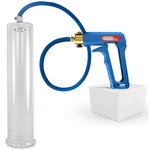 LeLuv Maxi Penis Pump | Blue/Purple Handle, Silicone Hose, No Gauge | Round Flange Cylinder
