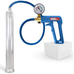 LeLuv Maxi Penis Pump | Blue/Purple Handle, Silicone Hose, No Gauge | Round Flange Cylinder