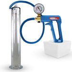 LeLuv Maxi Penis Pump | Blue/Purple Handle, Silicone Hose, All Gauge Options | Wide Flange Cylinder