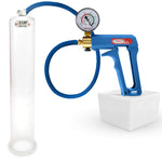 LeLuv Maxi Penis Pump | Blue/Purple Handle, Silicone Hose, No Gauge | Round Flange Cylinder