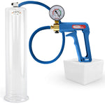 LeLuv Maxi Penis Pump | Blue/Purple Handle, Silicone Hose, No Gauge | Round Flange Cylinder