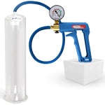 LeLuv Maxi Penis Pump | Blue/Purple Handle, Silicone Hose, No Gauge | Round Flange Cylinder