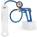 LeLuv Maxi Penis Pump | Blue/Purple Handle, Silicone Hose, No Gauge | Round Flange Cylinder
