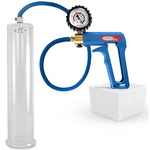 LeLuv Maxi Penis Pump | Blue/Purple Handle, Silicone Hose, No Gauge | Round Flange Cylinder