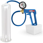 LeLuv Maxi Penis Pump | Blue/Purple Handle, Silicone Hose, No Gauge | Round Flange Cylinder