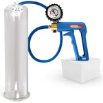 LeLuv Maxi Penis Pump | Blue/Purple Handle, Silicone Hose, No Gauge | Round Flange Cylinder