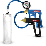 LeLuv Maxi Penis Pump | Blue/Purple Handle, Silicone Hose, No Gauge | Round Flange Cylinder