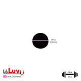 LeLuv Eyro Stainless Steel Anal Hook with Rope Ring and Ball