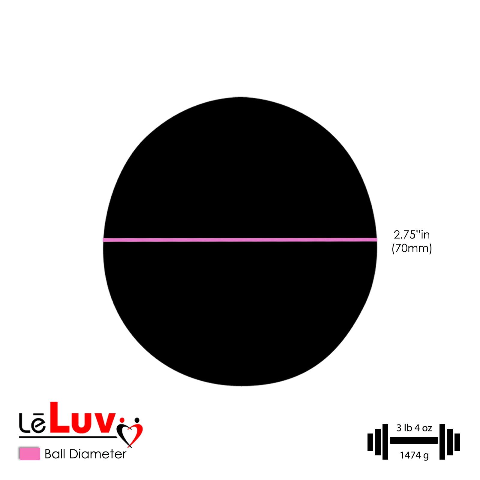 LeLuv Eyro Replacement Stainless Steel Anal Ball with Threaded Hole for Hooks and Anchors