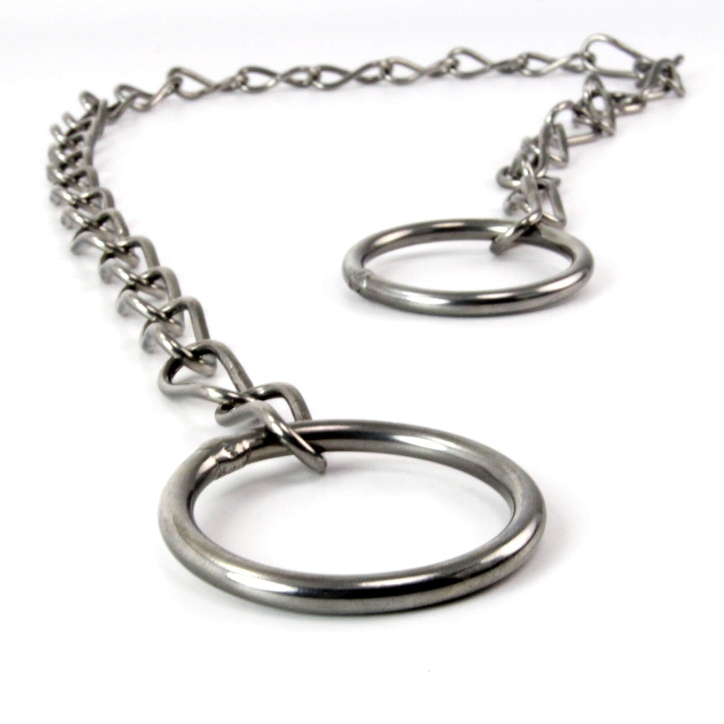 Stainless Steel Chain Collar Choker with Ringed Ends