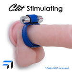Leather Cock Strap with Stainless Snaps & Vibrating Bullet