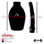 LeLuv Cleansing Douche - Dishwasher Safe - 3 Sizes - Black/Blue Silicone