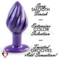 Butt Plug Swirled 3D Printed 5.25 Inch - Choose Girth