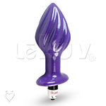 Butt Plug Swirled 3D Printed Vibrating 5.25 Inch - Choose Girth