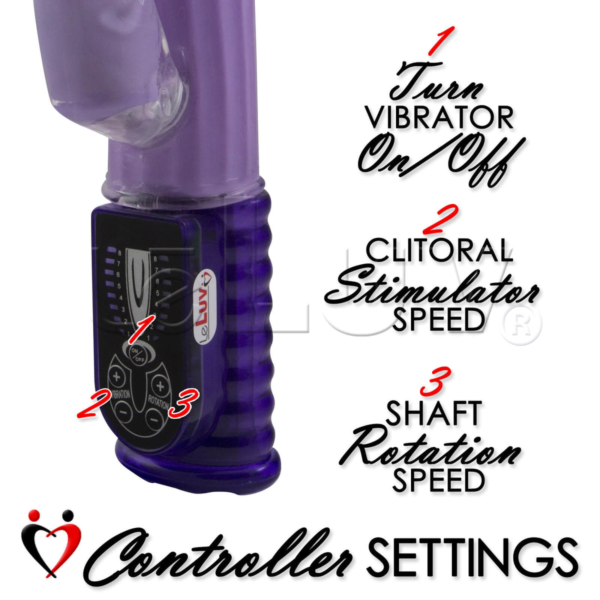 Rabbit Vibrator Wave Action Motion Showerproof Multispeed