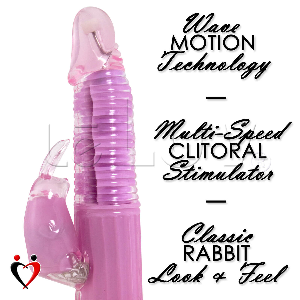 Rabbit Vibrator Wave Action Motion Showerproof Multispeed