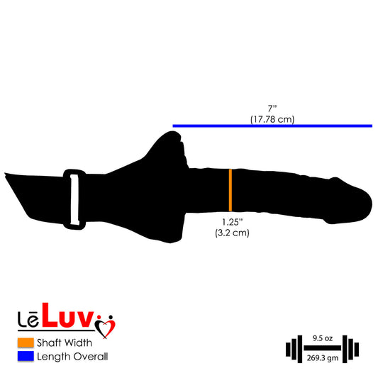Strap-On Dildo Head, Leg, Knee, Face Harness 7 Inch Dong