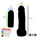 7” Realistic Vibrating Dildo Beige Dong w/ Suction Cup Big Cock and Balls