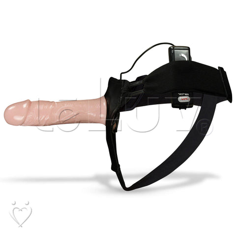 Strap-On Hollow Veiny Vibrating Adjustable Harness
