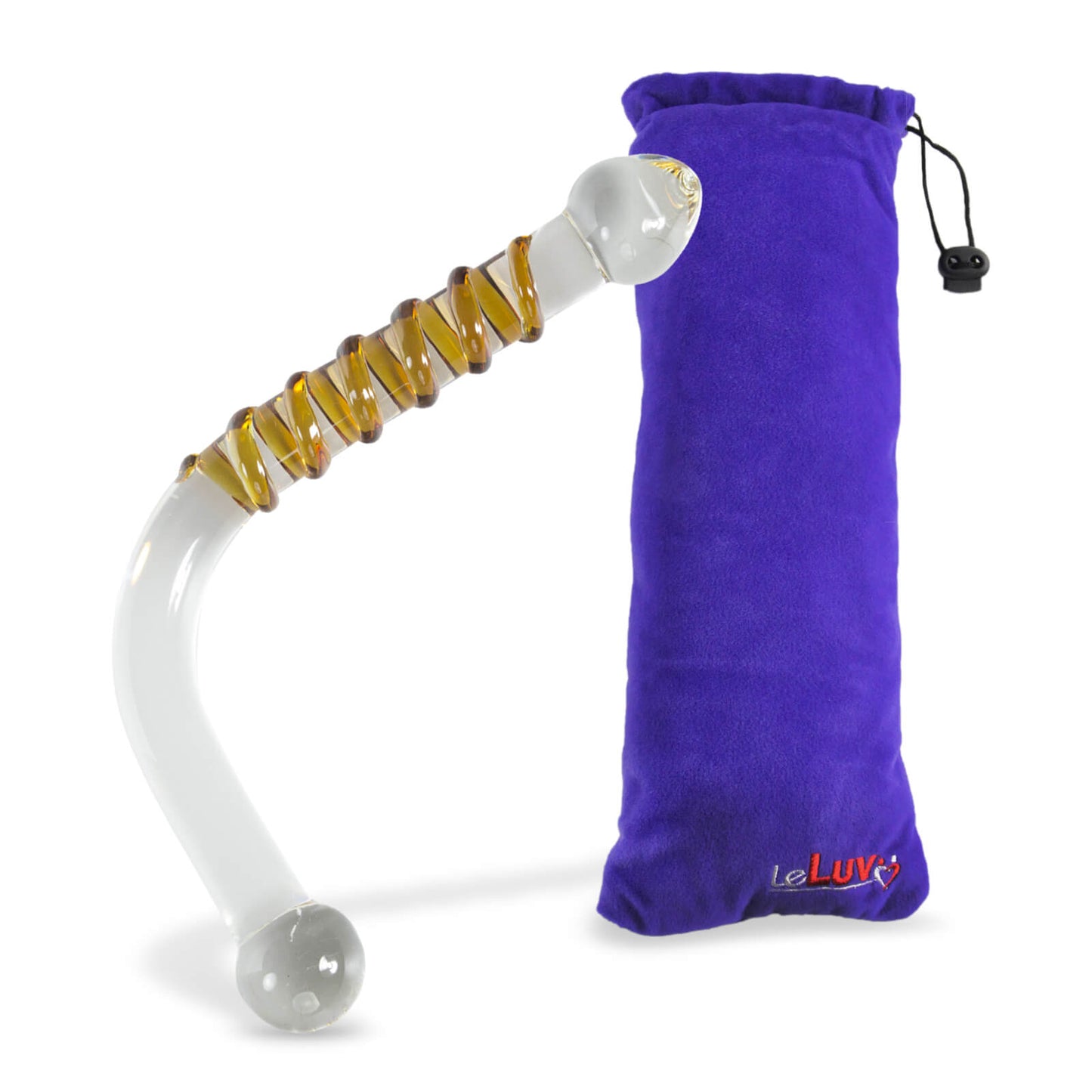 LeLuv Glass Amber Glow 3 Piece Gift Set Dildos