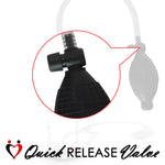 LeLuv EasyOp Bgrip Handle Penis Pump | 2.25" Diameter x 9" Inside Length Clear Cylinder