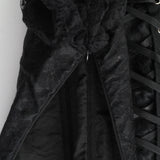 Black Swan Lingerie Feather Lace Boned Corset Bustier Costume Skirt