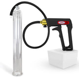 LeLuv Maxi Penis Pump | Black/Grey Handle, Silicone Hose, No Gauge | Round Flange Cylinder