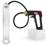 LeLuv Maxi Penis Pump | Black/Grey Handle, Silicone Hose, No Gauge | Round Flange Cylinder