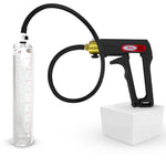 LeLuv Maxi Penis Pump | Black/Grey Handle, Silicone Hose, No Gauge | Round Flange Cylinder