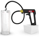 LeLuv Maxi Penis Pump | Black/Grey Handle, Silicone Hose, No Gauge | Round Flange Cylinder