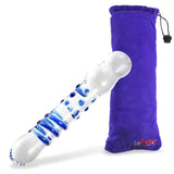 Bundle - 3 Pyrex Glass Dildo Anal Nubby Sex Toy Pleasure Combo Blue Lover