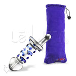 Bundle - 3 Pyrex Glass Dildo Anal Nubby Sex Toy Pleasure Combo Blue Lover