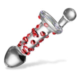 Bundle - 3 items: Red Romance Glass Dildo & Butt Plug Gift Sets