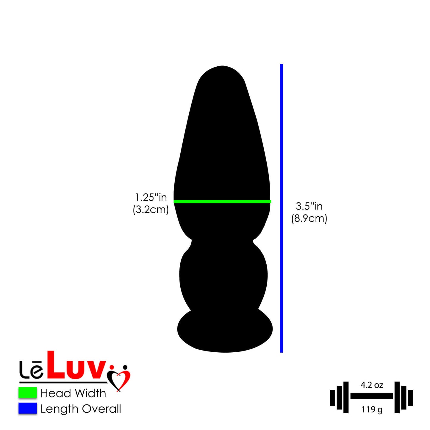 LeLuv Glass OCEAN Blue 3 Piece Gift Set Dildos & Butt Plug