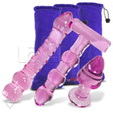 Bundle - 3 items: Bubble Gum Glass Dildo & Butt Plug Gift Sets