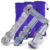 Bundle - 3 items: Glacier Frost Glass Dildo & Butt Plug Gift Sets