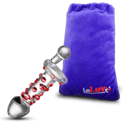 LeLuv Glass 6 Inch Medium Juicer Spinning Handle Anal Toy