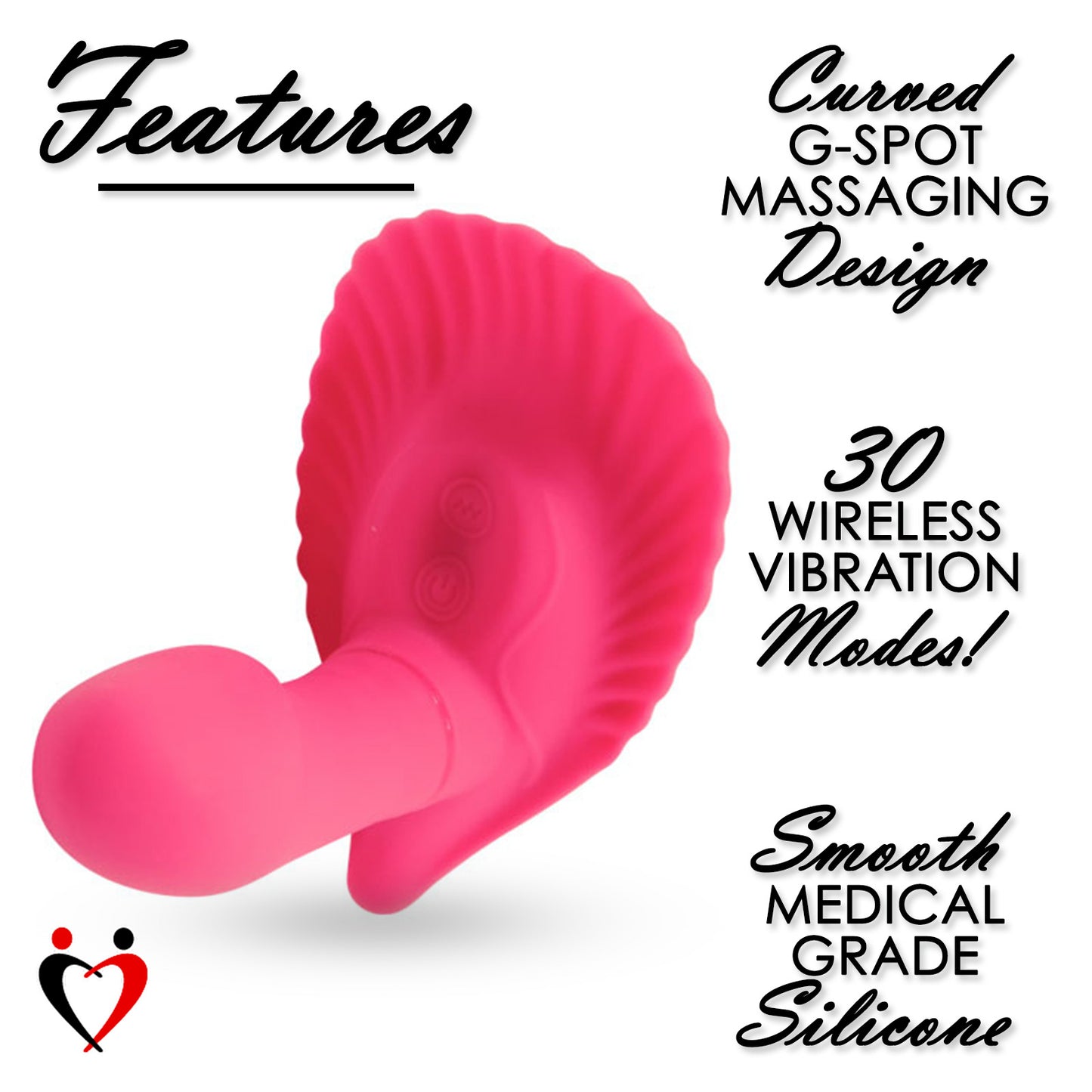 Clit & G-Spot Vibrator Strapless 30-Function Remote-Controlled Waterproof