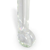 Glass Large Stylized Realistic Clear Standing Cock & Balls Dildo