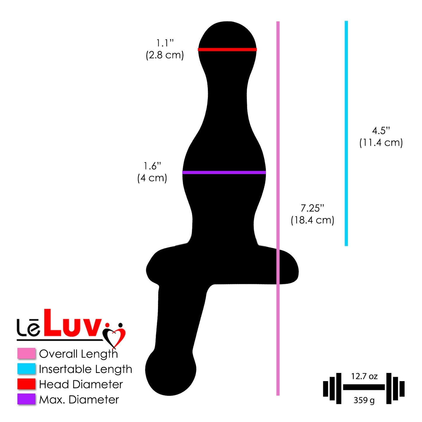 LeLuv Glass Clear Spinner Juicer One Wave Anal Toy
