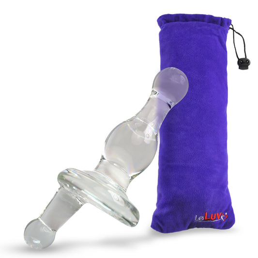 LeLuv Glass Clear Spinner Juicer One Wave Anal Toy