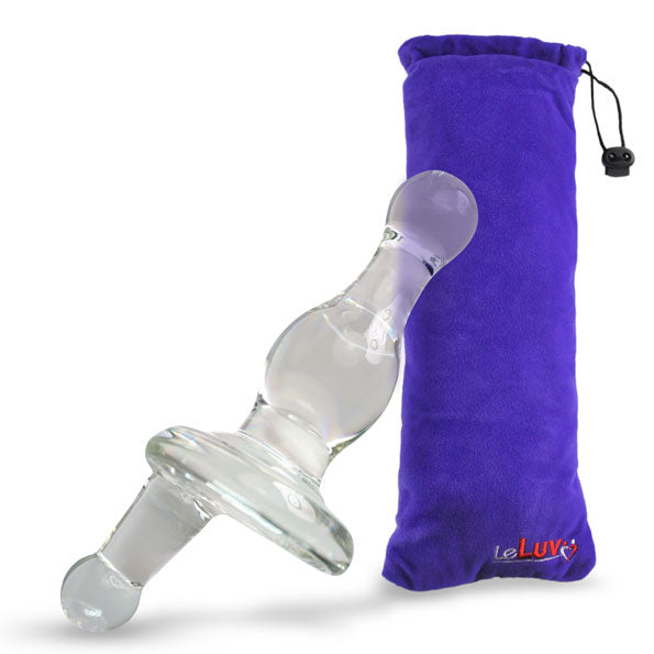 LeLuv Glass Clear Spinner Juicer One Wave Anal Toy